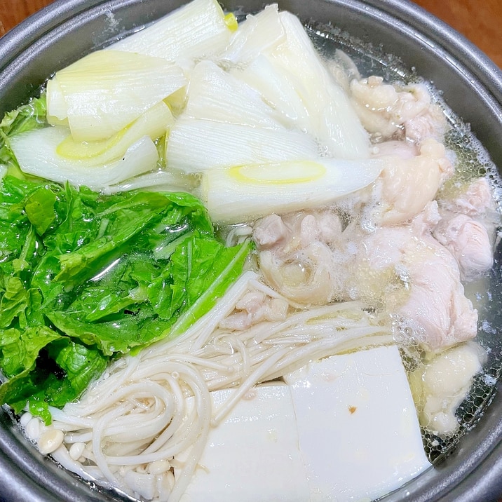 鳥肉と豆腐の水炊き
